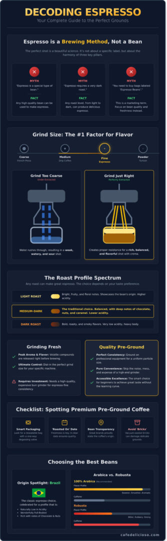 Espresso Grounds Explained: The Ultimate Guide to the Perfect Shot - Infographic