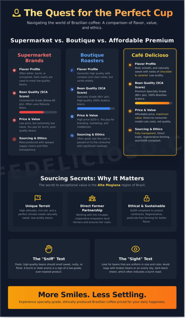 Affordable Premium Coffee from Brazil: Taste the Quality Without the Compromise