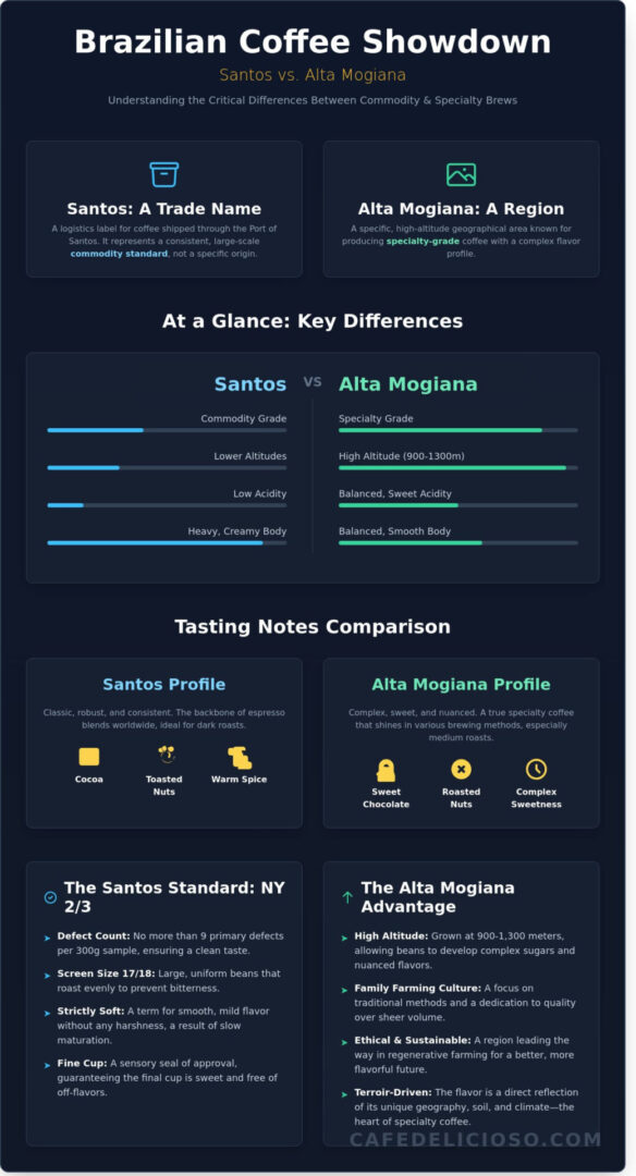 Brazilian Santos vs Alta Mogiana Coffee: Which Beans Belong in Your Cup?