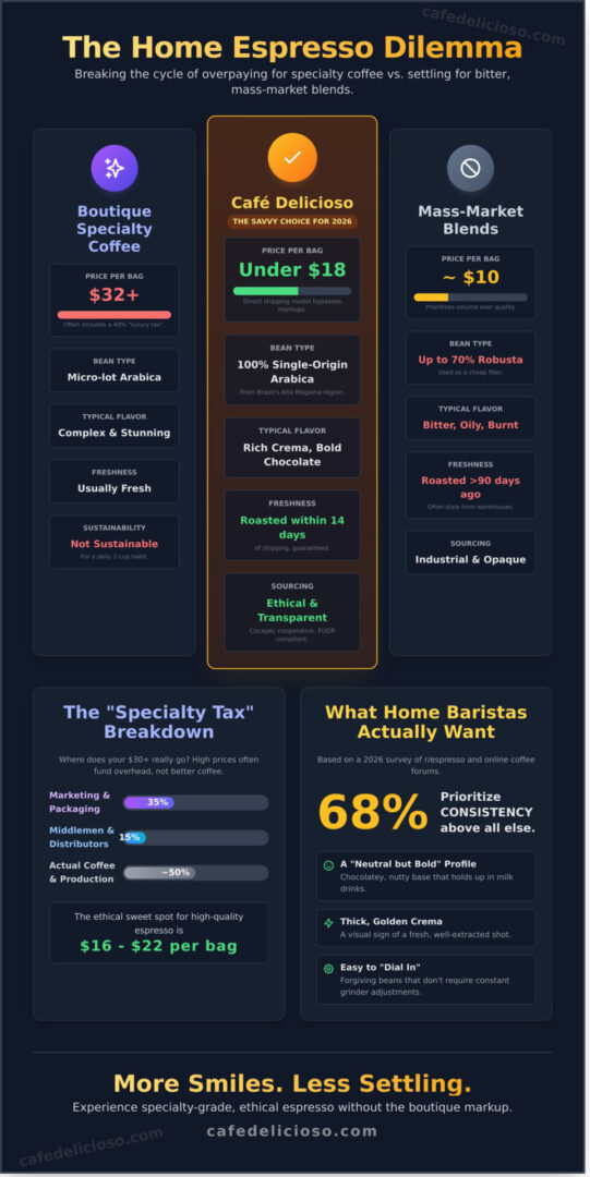 Cafe Delicioso: The Best Affordable Alternative to Premium Espresso Beans in 2026